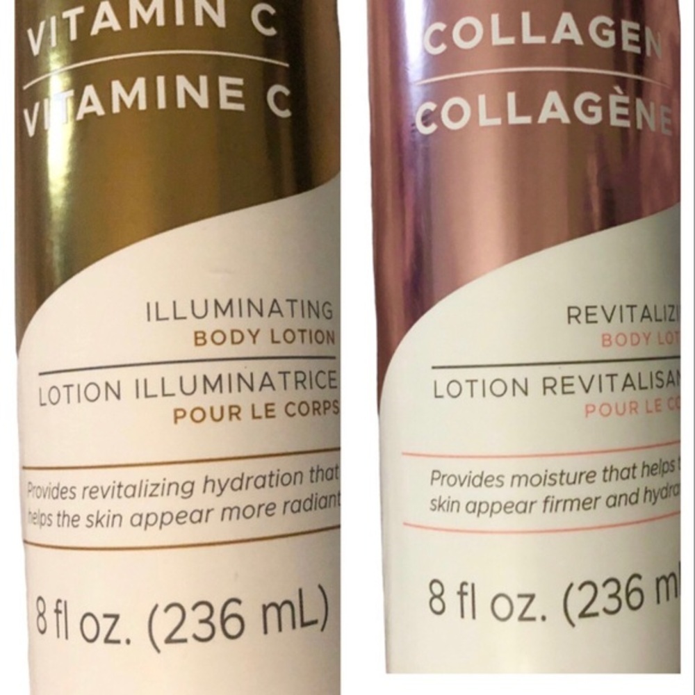 3pk Revitalizing Collagen hydrating hyaluronic acid & Illuminating Vit C lotions